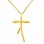Χρυσός χειροποίητος σταυρός Κ14 με αλυσίδα
