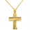 Χρυσός μασίφ σταυρός Κ14 με αλυσίδα