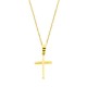 Χρυσός σταυρός Κ14 με αλυσίδα