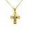 Χρυσός σταυρός Κ14 με αλυσίδα
