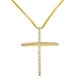 Χρυσός σταυρός Κ14 με αλυσίδα
