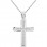 Λευκόχρυσος βαπτιστικός σταυρός Κ9 με αλυσίδα