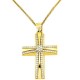 Χρυσός βαπτιστικός σταυρός Κ14 με αλυσίδα