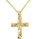 Χρυσός βαπτιστικός σταυρός Κ14 με αλυσίδα