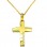 Χρυσός σταυρός Κ14 με αλυσίδα