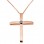 Ροζ χρυσός σταυρός Κ14 με αλυσίδα