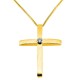 Χρυσός σταυρός Κ14 με αλυσίδα