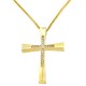 Χρυσός σταυρός Κ14 με αλυσίδα