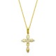 Χρυσός σταυρός Κ14 με αλυσίδα