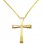 Χρυσός σταυρός Κ14 με αλυσίδα