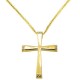 Χρυσός σταυρός Κ14 με αλυσίδα