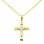 Χρυσός μασίφ σταυρός Κ14 με αλυσίδα
