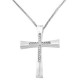 Λευκόχρυσος σταυρός Κ14 με αλυσίδα