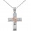 Λευκόχρυσος βαπτιστικός σταυρός Κ14 με αλυσίδα