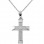 Λευκόχρυσος βαπτιστικός σταυρός Κ14 με αλυσίδα