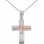 Λευκόχρυσος βαπτιστικός σταυρός Κ14 με αλυσίδα