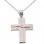 Λευκόχρυσος βαπτιστικός σταυρός Κ14 με αλυσίδα