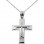 Λευκόχρυσος βαπτιστικός σταυρός Κ14 με αλυσίδα