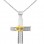 Λευκόχρυσος σταυρός Κ14 με αλυσίδα