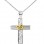 Λευκόχρυσος σταυρός Κ14 με αλυσίδα