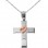 Λευκόχρυσος σταυρός Κ14 με αλυσίδα