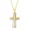 Χρυσός σταυρός Fashion K14 με αλυσίδα