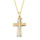 Χρυσός σταυρός Fashion K14 με αλυσίδα