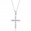 Λευκόχρυσος σταυρός Κ14 με αλυσίδα