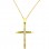 Χρυσός σταυρός Κ14 με αλυσίδα