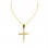 Χρυσό σταυρουδάκι Κ14 με αλυσίδα