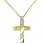 Χρυσός σταυρός βάπτισης αρραβώνα Κ14 με αλυσίδα