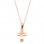 Ροζ χρυσό σταυρουδάκι με αλυσίδα Κ14