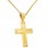 Χρυσός σταυρός Κ14 με αλυσίδα
