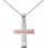 Λευκόχρυσος σταυρός Κ14 με αλυσίδα