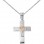 Λευκόχρυσος βαπτιστικός σταυρός Κ14 με αλυσίδα
