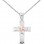 Λευκόχρυσος βαπτιστικός σταυρός Κ14 με αλυσίδα