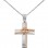 Λευκόχρυσος βαπτιστικός σταυρός Κ14 με αλυσίδα