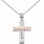 Λευκόχρυσος βαπτιστικός σταυρός Κ14 με αλυσίδα