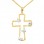 Χρυσός βαπτιστικός σταυρός Κ14 με αλυσίδα
