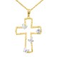 Χρυσός βαπτιστικός σταυρός Κ14 με αλυσίδα