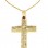 Χρυσός βαπτιστικός σταυρός Κ14 με αλυσίδα