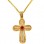 Χρυσός Βυζαντινός σταυρός Κ14 με αλυσίδα