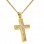Χρυσός μασίφ γυναικείος βαπτιστικός σταυρός Κ14 με αλυσίδα