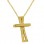Χρυσός γυναικείος βαπτιστικός σταυρός Κ14 με αλυσίδα