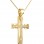 Χρυσός μασίφ βαπτιστικός σταυρός Κ14 με αλυσίδα