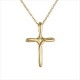 Χρυσός γυναικείος βαπτιστικός σταυρός Κ14 με αλυσίδα