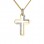 Χρυσός γυναικείος βαπτιστικός σταυρός Κ14 με αλυσίδα