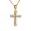 Χρυσός μασίφ γυναικείος βαπτιστικός σταυρός Κ14 με αλυσίδα