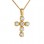 Χρυσός γυναικείος βαπτιστικός σταυρός Κ14 με αλυσίδα