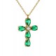 Χρυσός γυναικείος σταυρός Κ14 με αλυσίδα